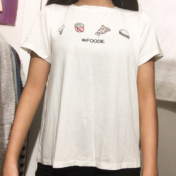 BUY 4 FOR 15$ / Graphic Letter Print White T-shirt - Picture 3 of 4